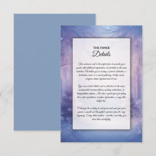 Lavender Winter Snowfall Serenade Enclosure Card