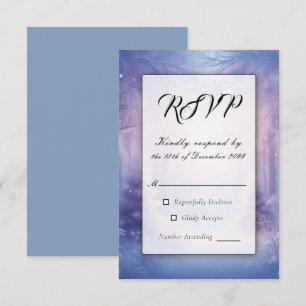 Lavender Winter Snowfall Serenade RSVP Card