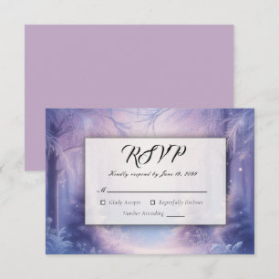 Lavender Winter Snowfall Serenade RSVP Card