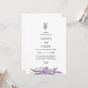 Lavender Wishes Wedding Invitation
