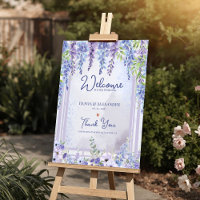 Lavender Wisteria Floral Arch Wedding Welcome