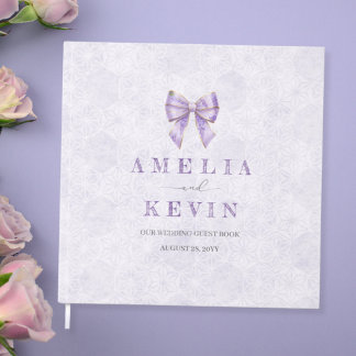 Lavender Wisteria Ribbon – Japanese-Inspired Guest Book