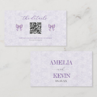 Lavender Wisteria Ribbon – Japanese-Inspired Place Card