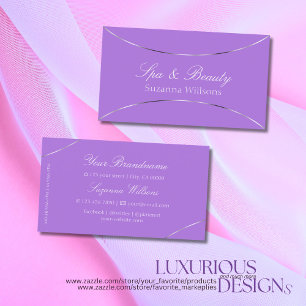 Lavender with Silver Decor Borders Professional Business Card