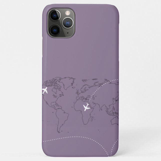 Lavender World Map iPhone 11 Pro Case  (Back)
