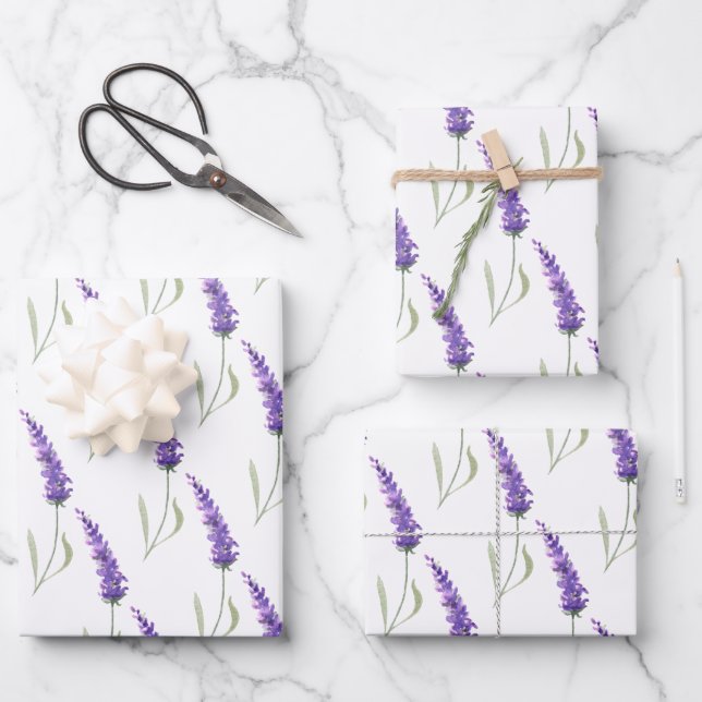 Lavender Wrapping Paper Sheets (Front)