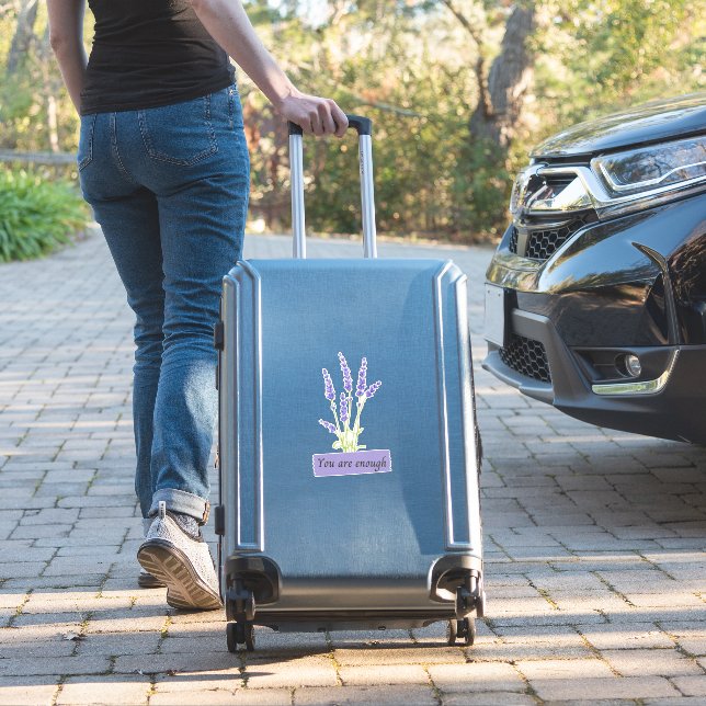 Lavender You are Enough Motivation (Suitcase Insitu)