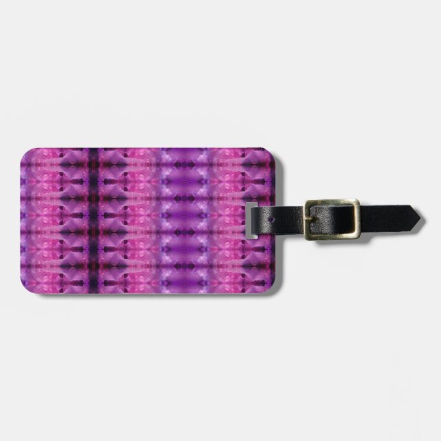 Lavenders Ikat 12 Sangria Across  Luggage Tag (Front Horizontal)