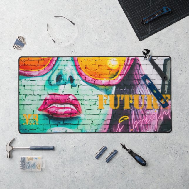 L'Avenir Des Graffitis Est Un Monogramme Fille Néo (Poste de travail)