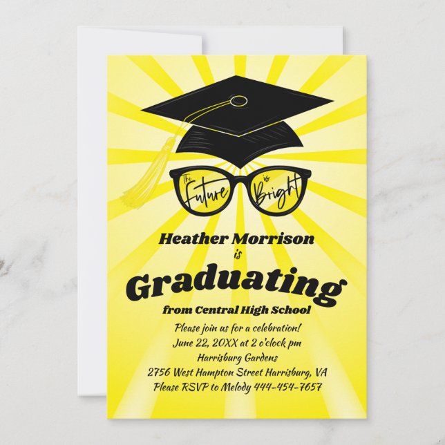 L'avenir est brillant Graduation Party Invitation (Devant)