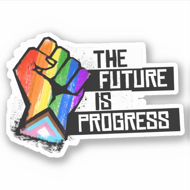L'avenir est le Sticker de la fierté du progrès (Devant)