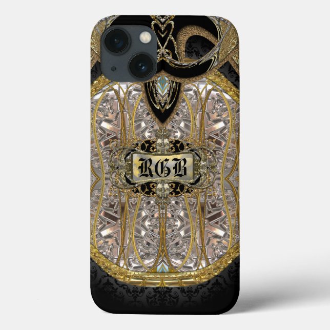 Laventel Elegant  Monogram Case-Mate iPhone Case (Back)