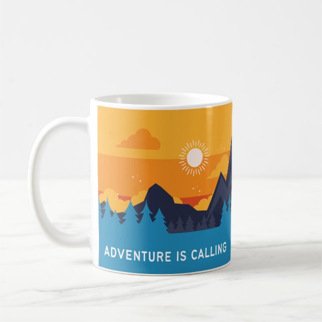 L'Aventure Appelle Dehors Et Explore Mug (Gauche)