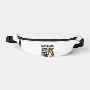 L'aventure attend avec mon chien design de randonn