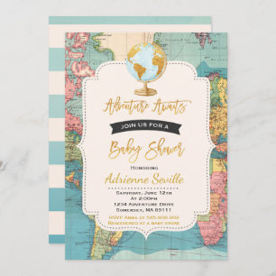 L'aventure attend la douche de carte d'invitation