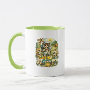 L'aventure Attend Tasse de Café de Camping Mignonn