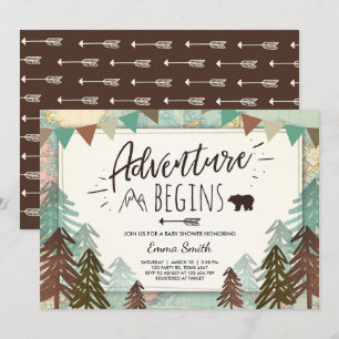 L'aventure commence la carte de voyage