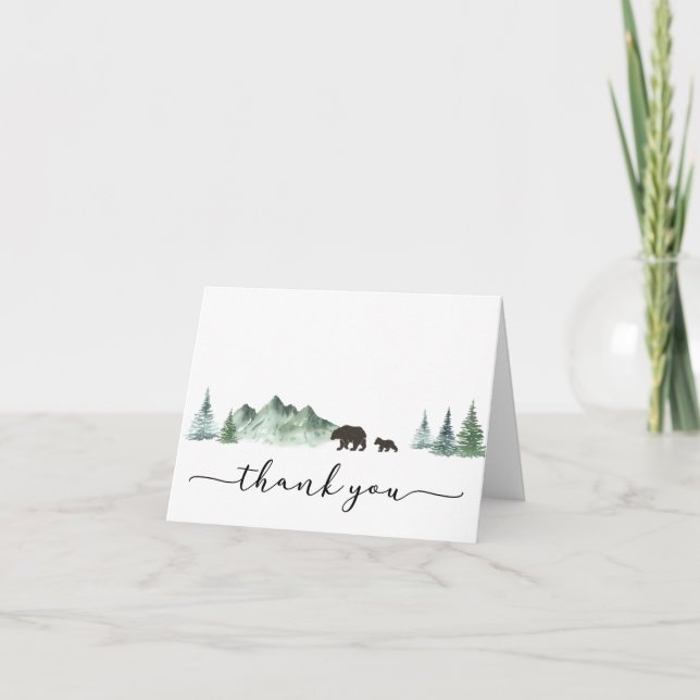 L'aventure commence le Baby shower ours Carte de r (Devant)