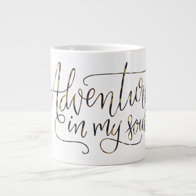 "L'aventure dans mon âme", mug de motivation (Devant)