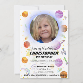 L'aventure spatiale Invitation d'anniversaire
