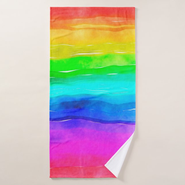 Laver de peinture à l'aquarelle (Serviette de bain)
