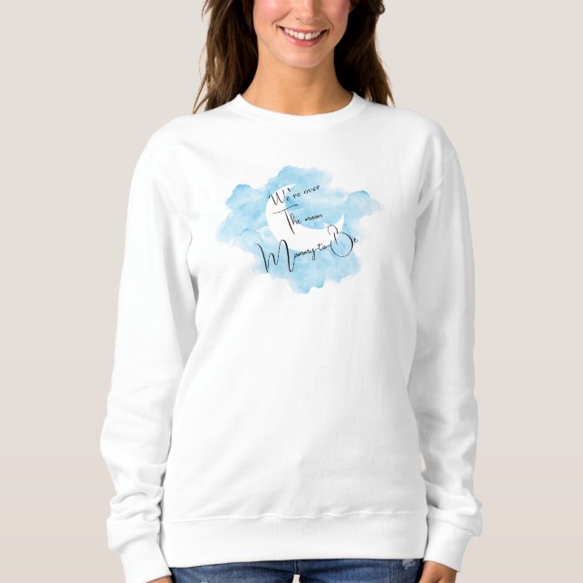 Laver l'aquarelle sur la lune Sweatshirt T-shirt (Devant)
