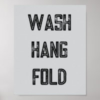 Laver Plier Lave Linge Routine Poster