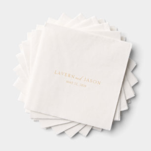 Lavern Elegant Modern Wedding Foil Napkins