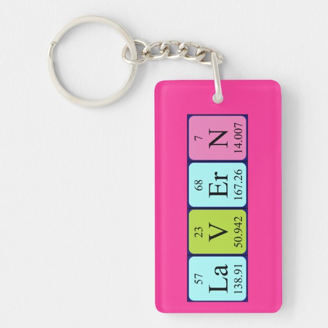 Lavern periodic table name keyring (Front)