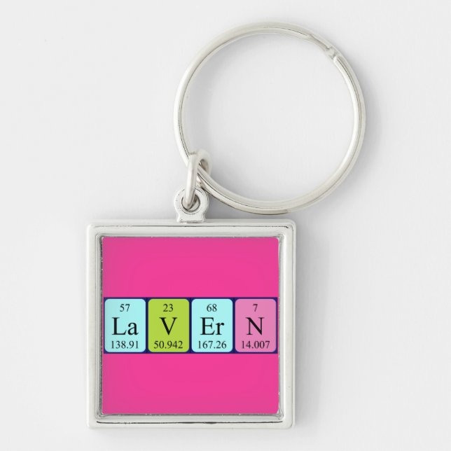 Lavern periodic table name keyring (Front)