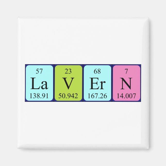 Lavern periodic table name magnet (Front)