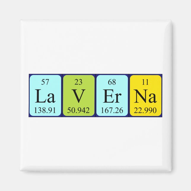 Laverna periodic table name magnet (Front)