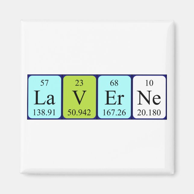 Laverne periodic table name magnet (Front)