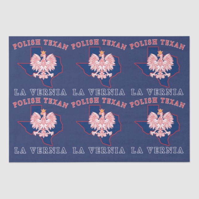 LaVernia Polish Texan Tissue Paper (Front)