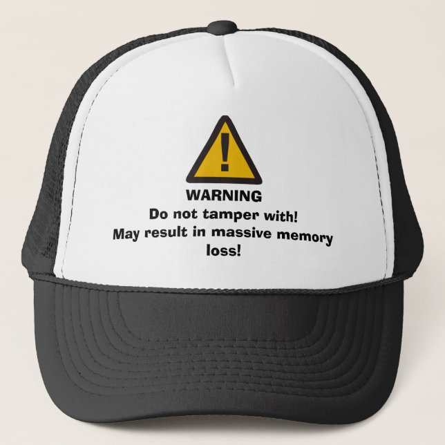 L'AVERTISSEMENT ne trifouillent pas le casquette (Devant)
