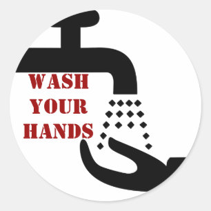 Lavez vos autocollants de mains