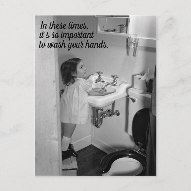 Lavez Votre Carte Postale Mains (Devant)