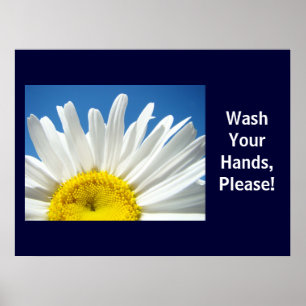 Lavez-vous les mains satisfont ! Affiche d'école