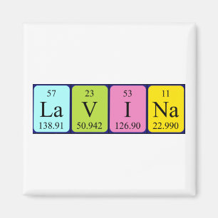 Lavina periodic table name magnet