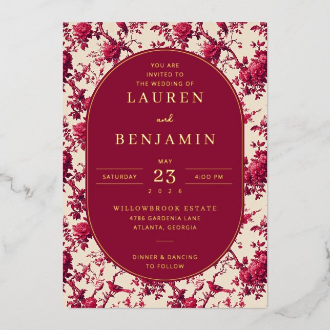 Lavish Crimson Blooms Wedding (Front)