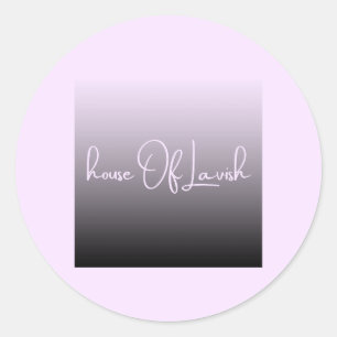 Lavish Logo Lilac Noir Ombre Luxury Script Sticker