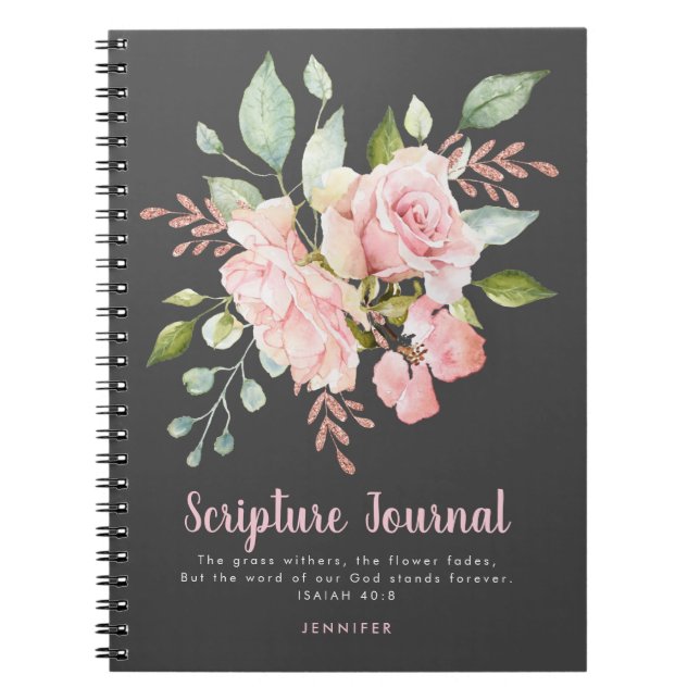 Lavish rose Roses Journal d'écriture personnalisée (Devant)