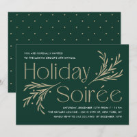 Lavish Soirée Editable Colour Holiday Party Invita