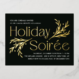 Lavish Soirée Foil Carte postale Invitation de vac