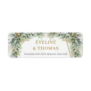 Lavish verdure feuillage or cadre mariage