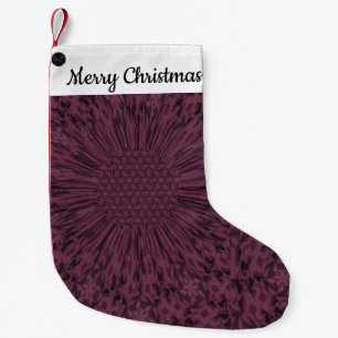 LavishlyOn Customizable Country Wine/Eggplan Bloom Small Christmas Stocking