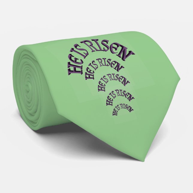 LavishlyOn He Is Risen Men's Easter Tie (Rolled)