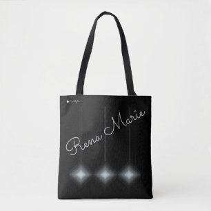 LavishlyOn Monogram Modern Contemporary Diamonds T Tote Bag