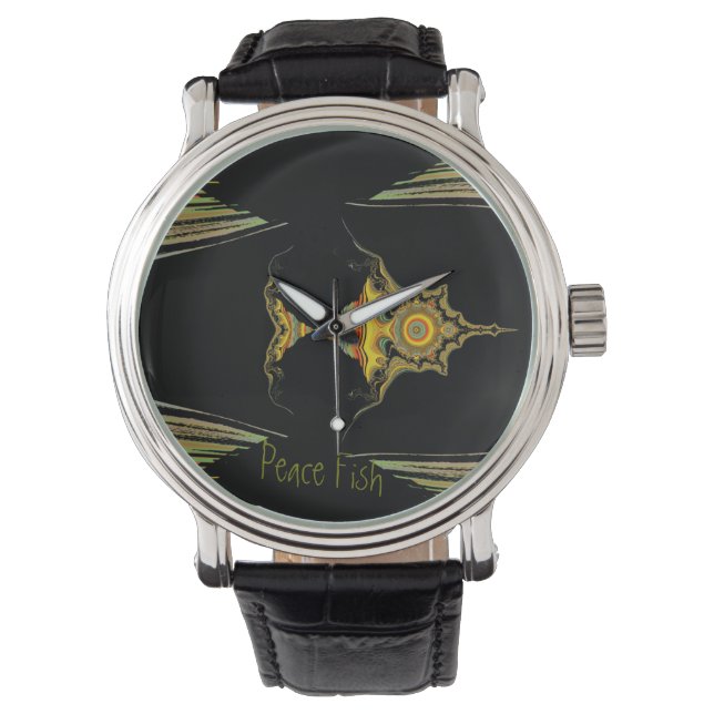 LavishlyOn Multi-Coloured Peace Fish Watch (Front)