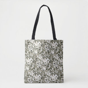 LavishlyOn Original Winter White Camo Tote Bag